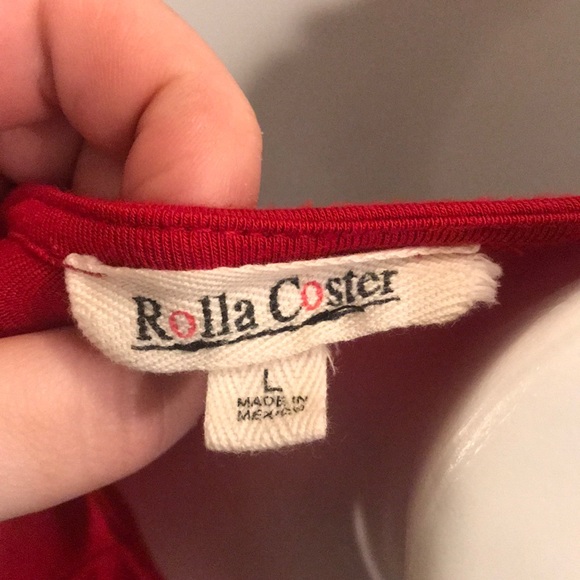 Sexy Red Cross Midi Dress Sz Large! - Picture 6 of 6